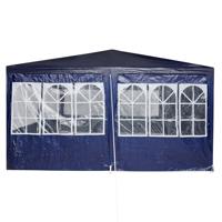 Partytent met 12 Blauwe Zijwanden 8x4 m PE - thumbnail