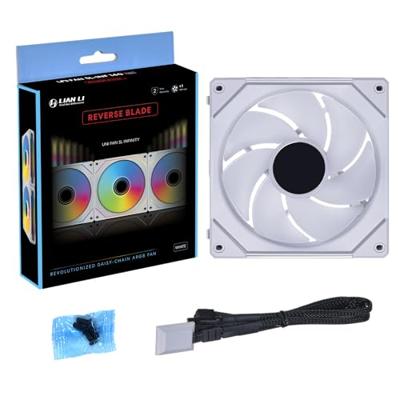 Lian Li UNI FAN SL-INF 140, 1-pack, White, ARGB PWM Reverse Blade - thumbnail