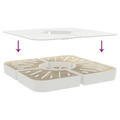 VidaXL 4-delige set parasolvoeten voor kruisvoet parasol 100 kg pp