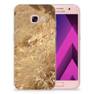 Samsung Galaxy A3 2017 TPU Siliconen Hoesje Marmer Creme Samsung Galaxy A3 2017 TPU Siliconen Hoesje Marmer Creme