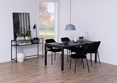 Bendt Sidetable 'Holger' Essen en metaal, 120cm, kleur Zwart