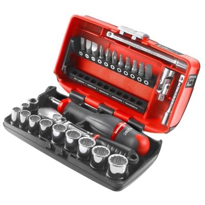 Facom compacte 1/4'' doppenset 12 kant met ratel met stofdichte kop - RL.NANO112 - thumbnail