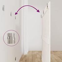 Wandhoofdbord 127,5x3x90 cm massief grenenhout wit - thumbnail