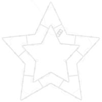 VidaXL Kerstverlichting ster silhouet 2 st 50 leds warm wit - thumbnail
