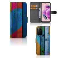 Xiaomi Redmi Note 12S | Book Style Case | Wood Heart - Cadeau voor je Vriend - thumbnail