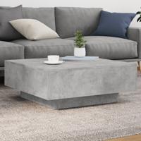 Salontafel 80x80x31 cm spaanplaat betongrijs - thumbnail