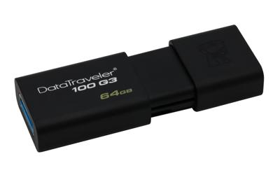 Kingston Technology DataTraveler 100 G3 USB flash drive 64 GB USB Type-A 3.2 Gen 1 (3.1 Gen 1) Zwart