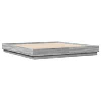 Bedframe bewerkt hout grijs sonoma eikenkleurig 180x200 cm - thumbnail