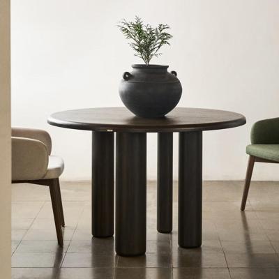 Kave Home Ronde Eettafel 'Mailen' Essen, 120cm, kleur Donkerbruin