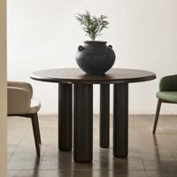 Kave Home Ronde Eettafel 'Mailen' Essen, 120cm, kleur Donkerbruin - thumbnail