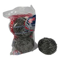 Multy pannenspons rvs 2 stuks - thumbnail