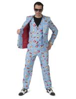 Feestpak Komische Print Heren - thumbnail