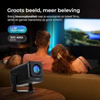 Lumenix NEO Mini Beamer, 1080p Full HD, Autofocus & 4D Keystone, Stofvrij ontwerp, WiFi 6 & Bluetooth 5.0, HDMI & USB, Wit, Thuisbioscoop (Zwart) - thumbnail
