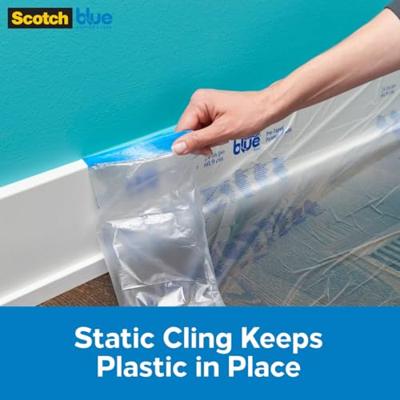 Scotch PTD2093EL-48-S Afdekfolie ScotchBlue Blauw (transparant) (l x b) 27.4 m x 1.2 m 1 stuk(s) - thumbnail