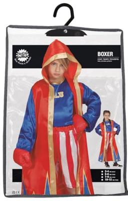 Bokser Kostuum Kind Rood/Blauw