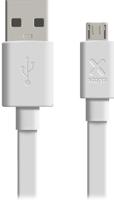 Xtorm Flat USB to Micro USB cable (1m) White - thumbnail