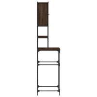 VidaXL Wasmachinekast 68x48,5x194 cm bruin eikenkleur - thumbnail