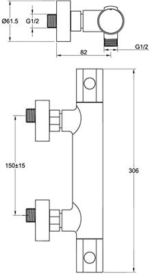 Saqu Dream douche thermostaatkraan cooled body chroom