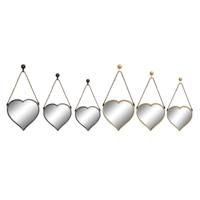 Set spiegels DKD Home Decor Scandi Kristal Zwart Gouden Polypropyleen (26 x 3 x 26 cm) (2 Stuks) - thumbnail