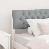 Gestoffeerd hoofdbord Lichtgrijs 100 cm Massief grenenhout - thumbnail