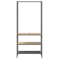 Kledingrek met planken Sonoma eiken 77 x 30 x 171 cm - thumbnail