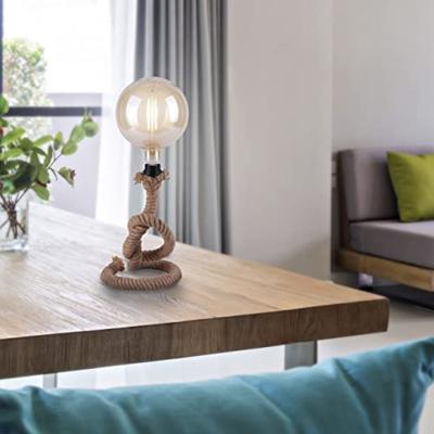 Just Light Tafel touwlampRope zwart met bruin - 15480-18