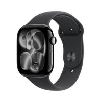 Apple Watch Series 11 GPS + Cellular - 46 mm - Jet Black aluminium kast - Zwarte sportband - S/M - thumbnail