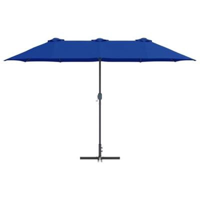 Tuinparasol Blauw 380 x 196 x 235 cm Poedergecoat staal