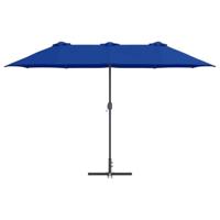 Tuinparasol Blauw 380 x 196 x 235 cm Poedergecoat staal - thumbnail
