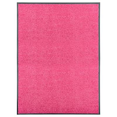 VidaXL Deurmat wasbaar 90x120 cm roze