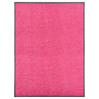 VidaXL Deurmat wasbaar 90x120 cm roze - thumbnail