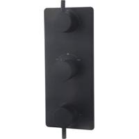 Saqu Shine douchethermostaat afbouwdeel 3-weg mat zwart - thumbnail