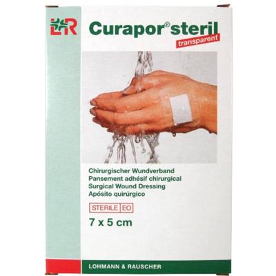 Curapor Transparant Steriel 7cmx 5cm 5 13099