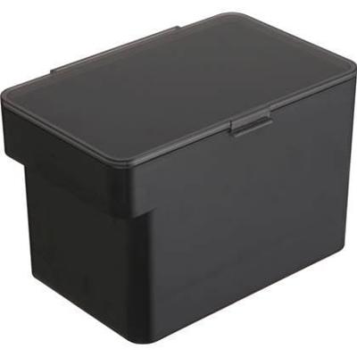 YAMAZAKI 5612 TOWER Pet Food Container (3,5 KG), zwart, ABS-hars/siliconen, minimalistisch, 30 x 19,7 x 19,2 cm