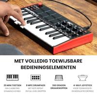 AKAI MPK Mini MK3 Bedieningstoetsenbord Regelaar MIDI USB Zwart, Rood - thumbnail