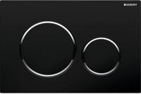 Geberit Sigma 20 bedieningspaneel mat zwart/chroom voor Sigma reservoirs 8cm (UP720) en 12cm (UP320) - thumbnail