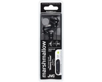 JVC HA-FX38M-B-E in-ear hoofdtelefoon met 1-knops afstandsbediening en microfoon zwart