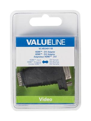High Speed HDMI met Ethernet Adapter HDMI Female - DVI-D 24+1-Pins Female Zwart - thumbnail