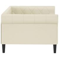 Slaapbank 90x200 cm kunstleer crèmekleurig - thumbnail