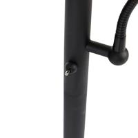 QAZQA Smart vloerlamp zwart met goud incl. Wifi A60 en E14 - Retro - thumbnail