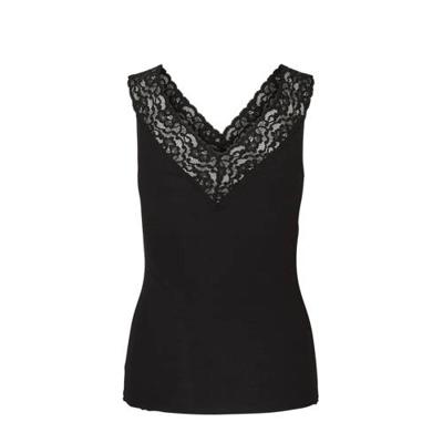 Dames hemd kant - Lace top Siri - Kanten onderhemd - Kanten schouderbandjes - Viscose