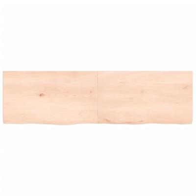 VidaXL Wastafelblad 140x40x(2-4) cm onbehandeld massief hout