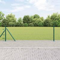 VidaXL Afrasteringspaal groen 10 x 0,4 m (50 mm mesh) staal en pvc - thumbnail