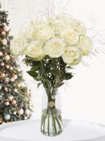 Kerstboeket wit-goud - thumbnail