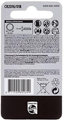 Philips Knoopcel CR2016 3 V 1 stuk(s) Lithium Minicells