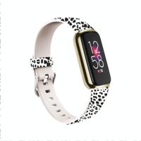 Voor Fitbit Luxe Special Edition Afdrukken Siliconen Vervanging Strap Horlogeband Grootte: S (Black Leopard) - thumbnail