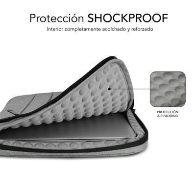 Laptoptas Subblim Air Padding 360 Grijs - thumbnail