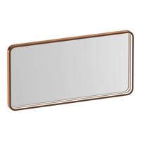 Brauer Sapphire Spiegel - Rechthoekig met Afgeronde Hoeken - 80 cm - met Koper Frame - met Directe LED-Verlichting - Dimbaar en met Kleurfunctie - met Afstandsbediening - thumbnail