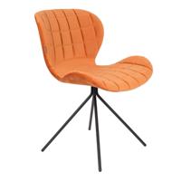 Zuiver OMG stoel velvet orange - thumbnail