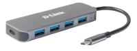 D-Link DUB-2340 USB 3.0 Hub met stroomvoorziening (60W PD met Quick Charge BC1.2) voor pc, MacBook Pro, MacBook Air, iPad Pro, Chromebook, Surface Pro en meer - thumbnail